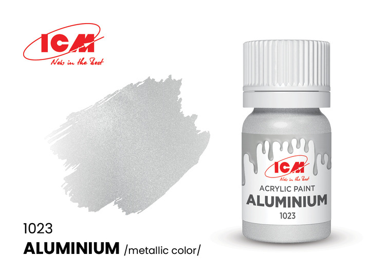 C1023 ICM Акриловая краска Алюминий (Aluminium) 12мл
