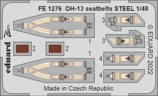 FE1276 Eduard OH-13 seatbelts STEEL 1/48
