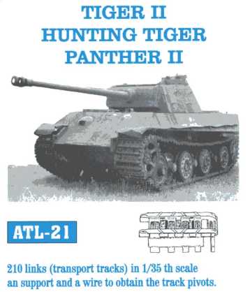ATL-21 FRIULMODEL Металлические траки к танкам Tiger II,Hunting Tiger,Panther II Масштаб 1/35