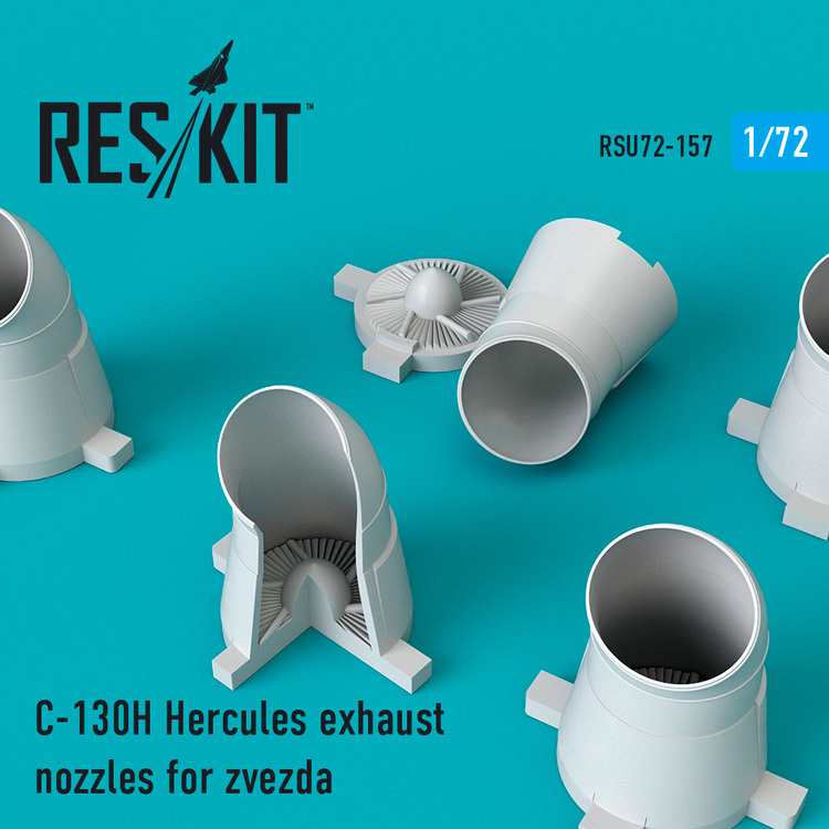 RSU72-0157 RESKIT C-130H Hercules exhaust nozzles for Zvezda Kit 1/72