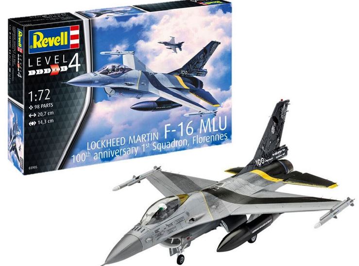 03905 Revell Многоцелевой истребитель F-16 Mlu 100th Anniversary 1/72
