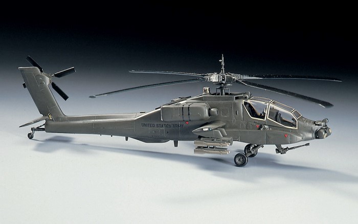 00436 Hasegawa Вертолет AH-64A Apache 1/72