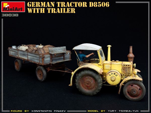 38038 MiniArt Трактор D8506 с прицепом 1/35