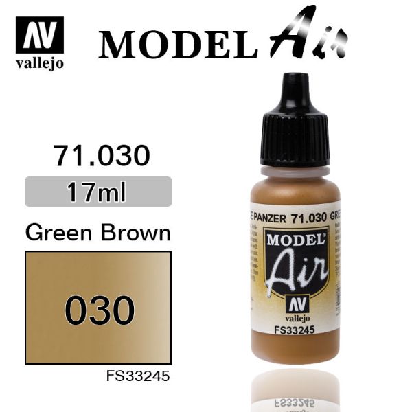 V-71030 Vallejo Краска Model Air Зелено-коричневая 17 мл
