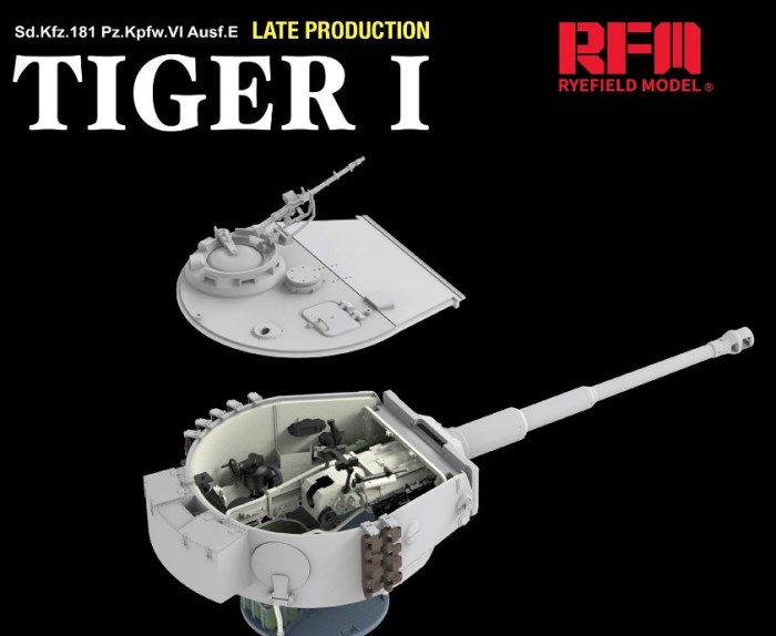 5080 RFM Танк Tiger I Ausf.E Late Prod. (с интерьером) 1/35
