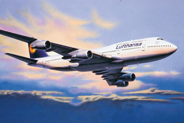Сборная модель 04219 Revell Американский самолёт "Boeing-747-400 Lufthansa" 