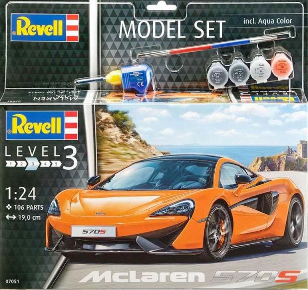 67051 Revell Подарочный набор Спортивный автомобиль McLaren 570S 1/24