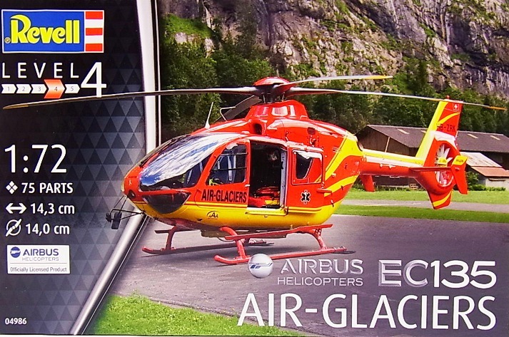 04986 Revell Многоцелевой легкий вертолет EC135 авиакомпании AIR-GLACIERS 1/72