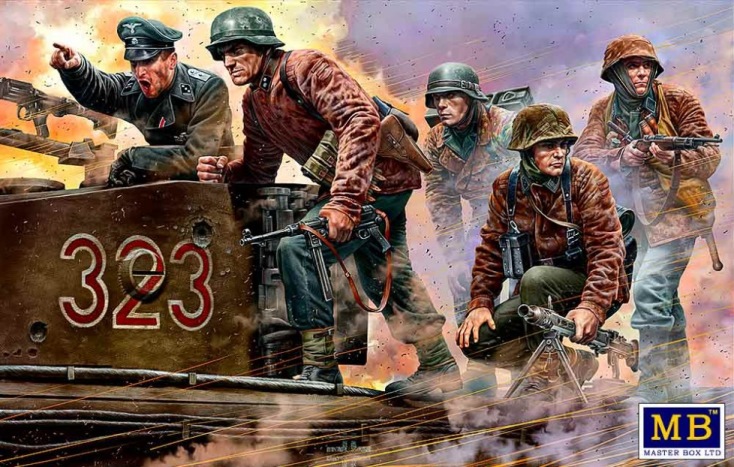 35218 Master Box Германские солдаты,1944-1945. Пулемет там! 1/35