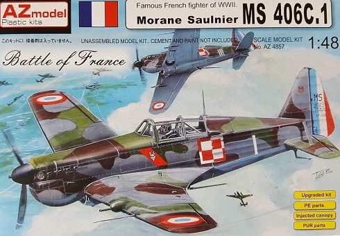 4857 AZmodel Французский истребитель MS.406C-1 "Battle of France" 1/48