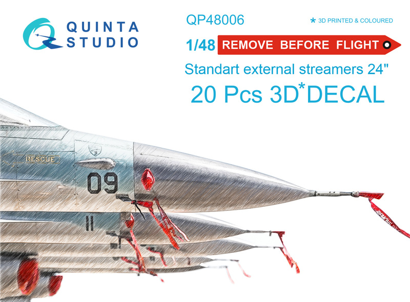 QP48006 Quinta Предупреждающие вымпелы "Remove Before Flight", стандартный размер 24", 20 шт1/48