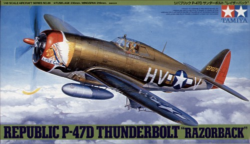 Сборная модель 61086 Tamiya Американский самолет P-47D Thunderbolt "Razorback" 