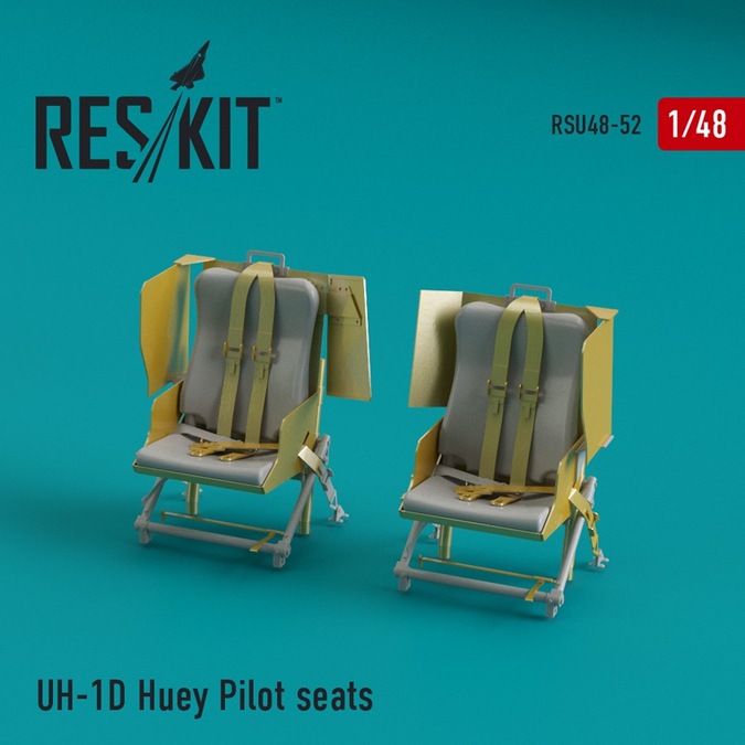 RSU48-0052 RESKIT UH-1D Huey Pilot seats (for Kitty Hawk, Academy, Italeri, Revell) 1/48