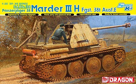 Сборная модель 6420 Dragon Немецкая САУ Sd.Kfz.138 Panzerjager 38 Marder III H Fgst. 38t Ausf.E  