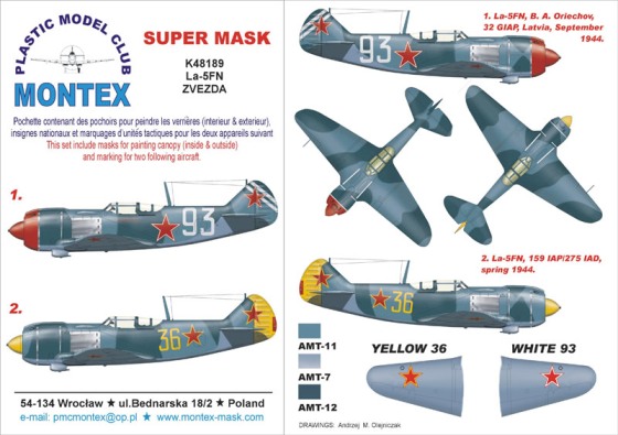 K48189 Montex  Super Mask La-5FN (Zvezda) 1/48