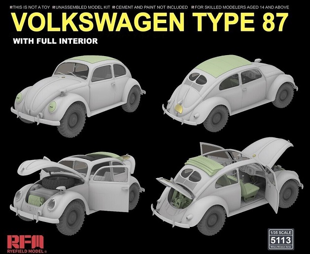 5113 RFM Германский автомобиль Volkswagen Type 87 (с интерьером) 1/35