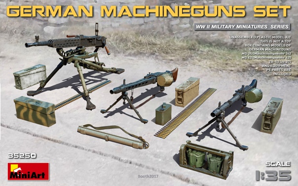 35250 MiniArt Германские пулеметы (MG-34, MG-42, ZB-53) Масштаб 1/35