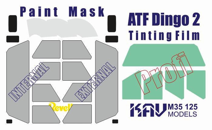 M35125 KAV Models Окрасочная маска на остекление ATF Dingo 2 ПРОФИ (Revell) 1/35