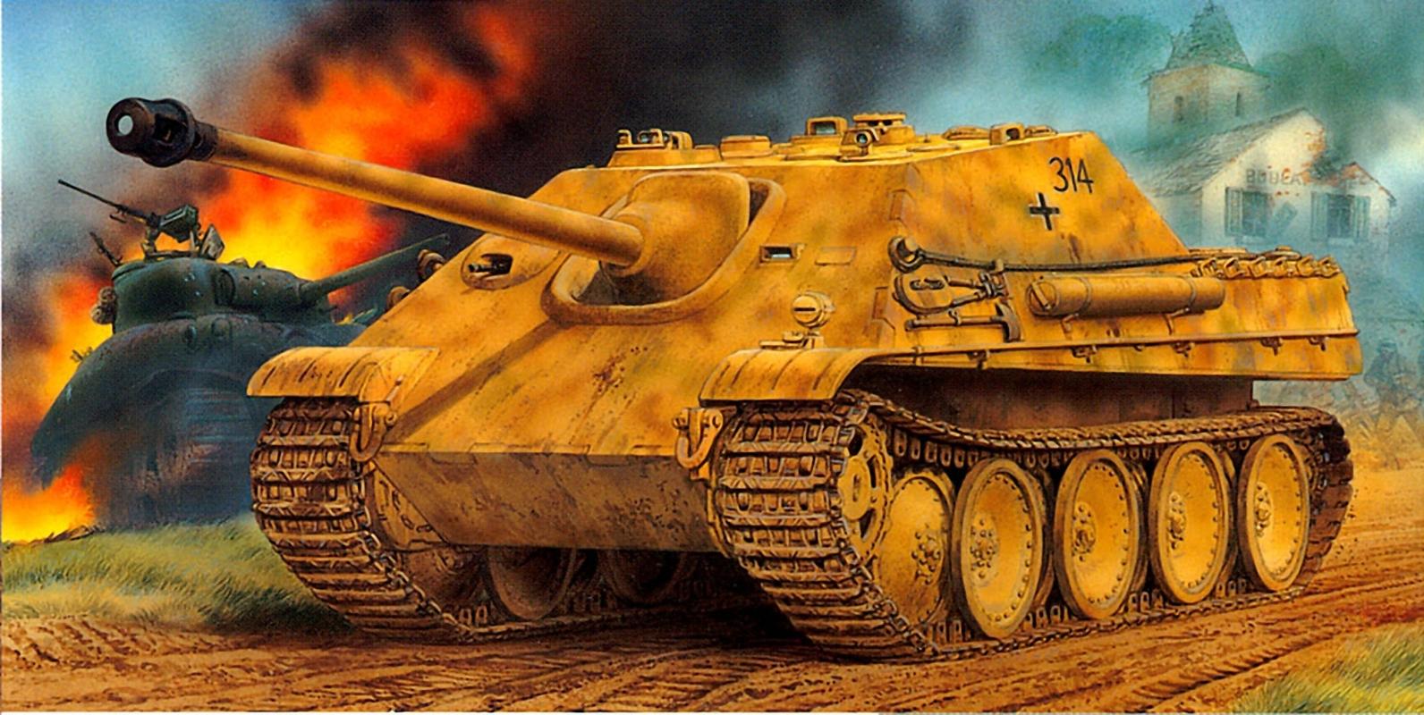 Сборная модель 6458 Dragon Немецкое самоходное орудие Sd.Kfz173 Jagdpanther Ausf.GI (ранняя модификация)