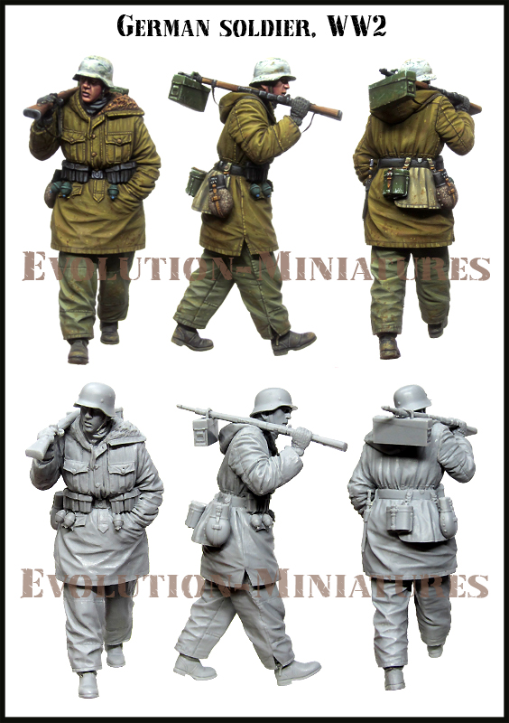 EM35211 Evolution Miniatures Германский солдат в зимней форме 1/35