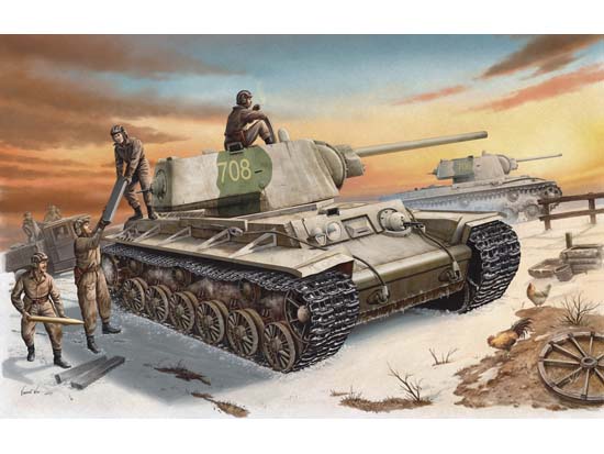 Сборная модель 00359 Trumpeter Советский танк КВ-1 (модификация 1942 года c тяжелой башней) 