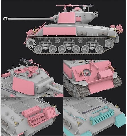 5092 RFM Танк M4A3 76W HVSS Early Type "Thunderbolt VII" 1/35