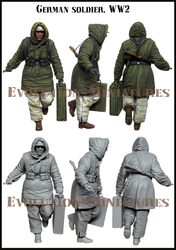 EM35213 Evolution Miniatures Германский солдат в зимней форме 1/35