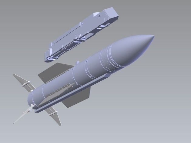 KMU72003 KEPmodels Ракета Р-37м + АКУ 620Э 2 шт. комплект 1/72