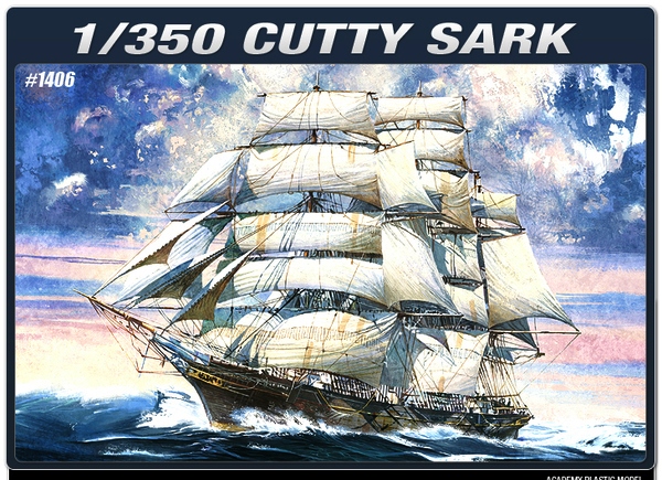 14110 Academy Парусный корабль, клиппер "Катти Сарк" 1/350