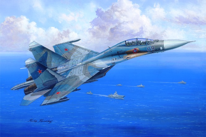 81713 Hobby Boss Самолет Су-27УБ (Flanker C) 1/48
