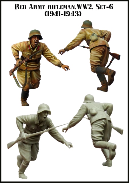 EM35096 Evolution Miniatures Советский солдат в атаке (1941-43гг) 1/35