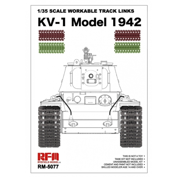 5077 RFM Рабочие траки для КВ-1 1942 года 1/35