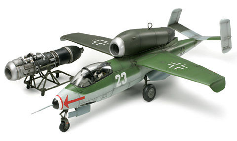 Сборная модель 61097 Tamiya Немецкий самолет Heinkel He162 A-2 Salamander 