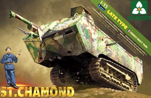  Сборная модель 2012 Takom St.Французский танк St.Chamond (Поздняя версия) 