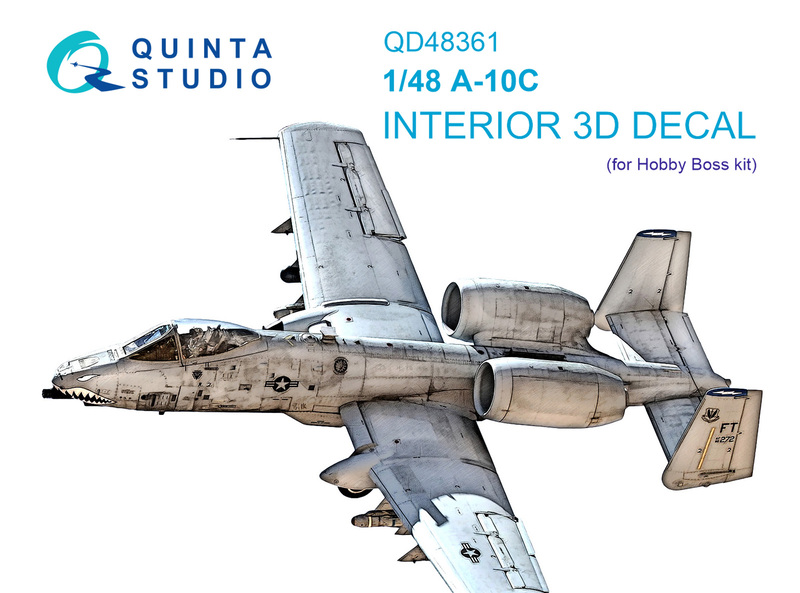 QD48361 Quinta 3D Декаль интерьера кабины A-10C (Hobby Boss) 1/48