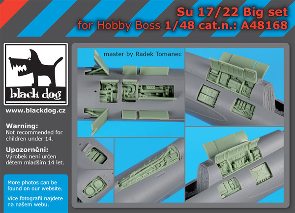 A48168 Black Dog Большой набор дополнений для Су-17/22 (Hobby Boss) 1/48