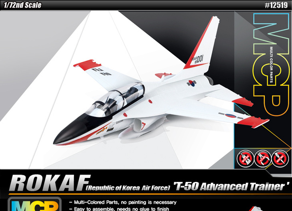 12519 Academy Самолет ROKAF T-50 Advanced Trainer 1/72