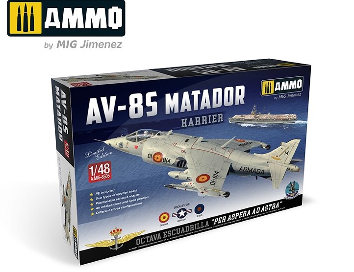 AMIG8505 AMMO MIG JIMENEZ Самолет Harrier AV-8S Matador 1/48