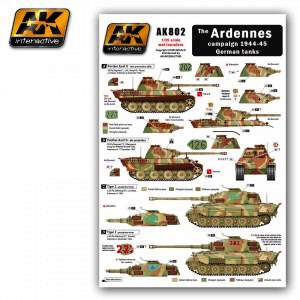 AK802 AK Interactive Декали на германские танки (Арденнская операция) Масштаб 1/35