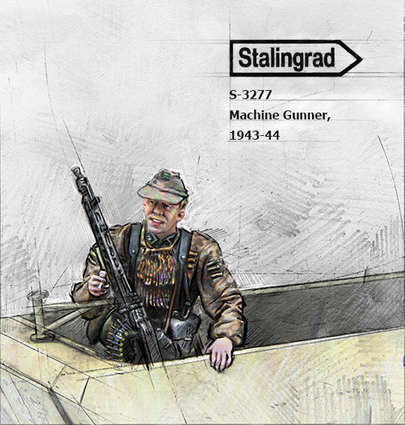 3277 Stalingrad Германский пулеметчик (1943-44гг) 1/35