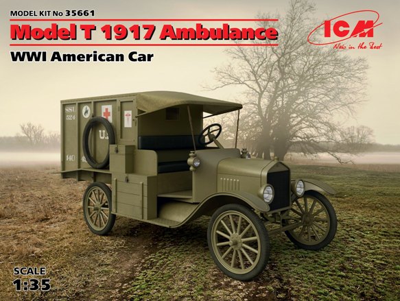 Сборная модель 35661 ICM Американский санитарный автомобиль Model T 1917 (І МВ) 