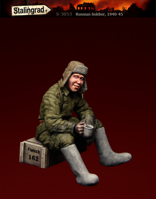 3053 Stalingrad Советский солдат в зимней форме (смола) Масштаб 1/35
