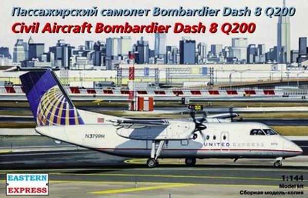 144132 Восточный Экспресс Пассажирский самолет Bombardier Dash 8 Q200 1/144