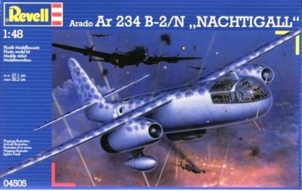 04505 Revell Немецкий реактивный бомбардировщик Arado Ar-234B-2/N Nachtigall 1/48