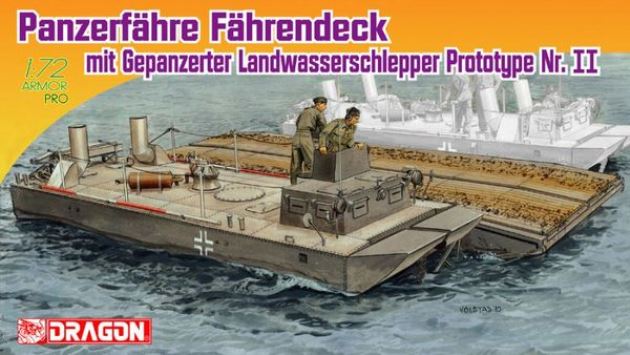 7509 Dragon Panzerfähre Fährendeck mit Gepanzerter Landwasserschlepper Prototype Nr. II 1/72