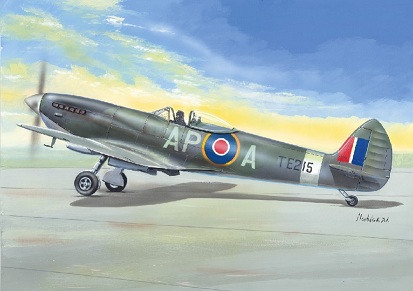 7633 AZmodel Британский истребитель Spitfire LF.Mk.IX „Bubble canopy“ 1/72