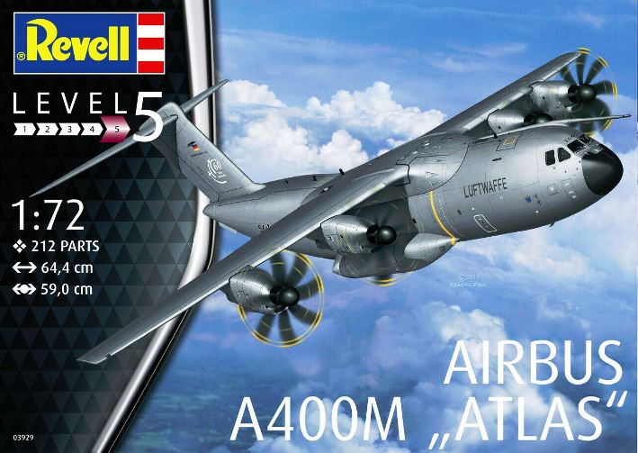 03929 Revell Военно-транспортный самолет Airbus A400M "Atlas" 1/72