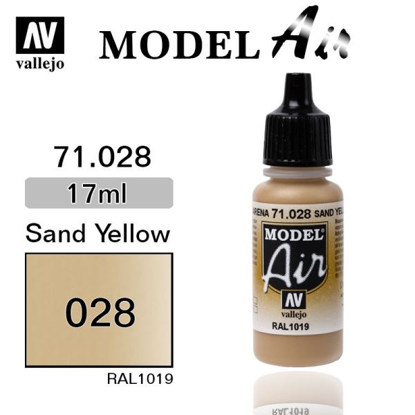 V-71028 Vallejo Краска Model Air Желтая песочная 17 мл